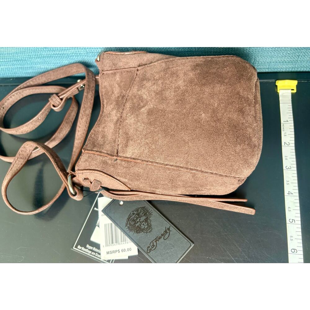 NWT - Stylish Ed Hardy Mini Brown Crossbody Bag - Picture 5 of 10
